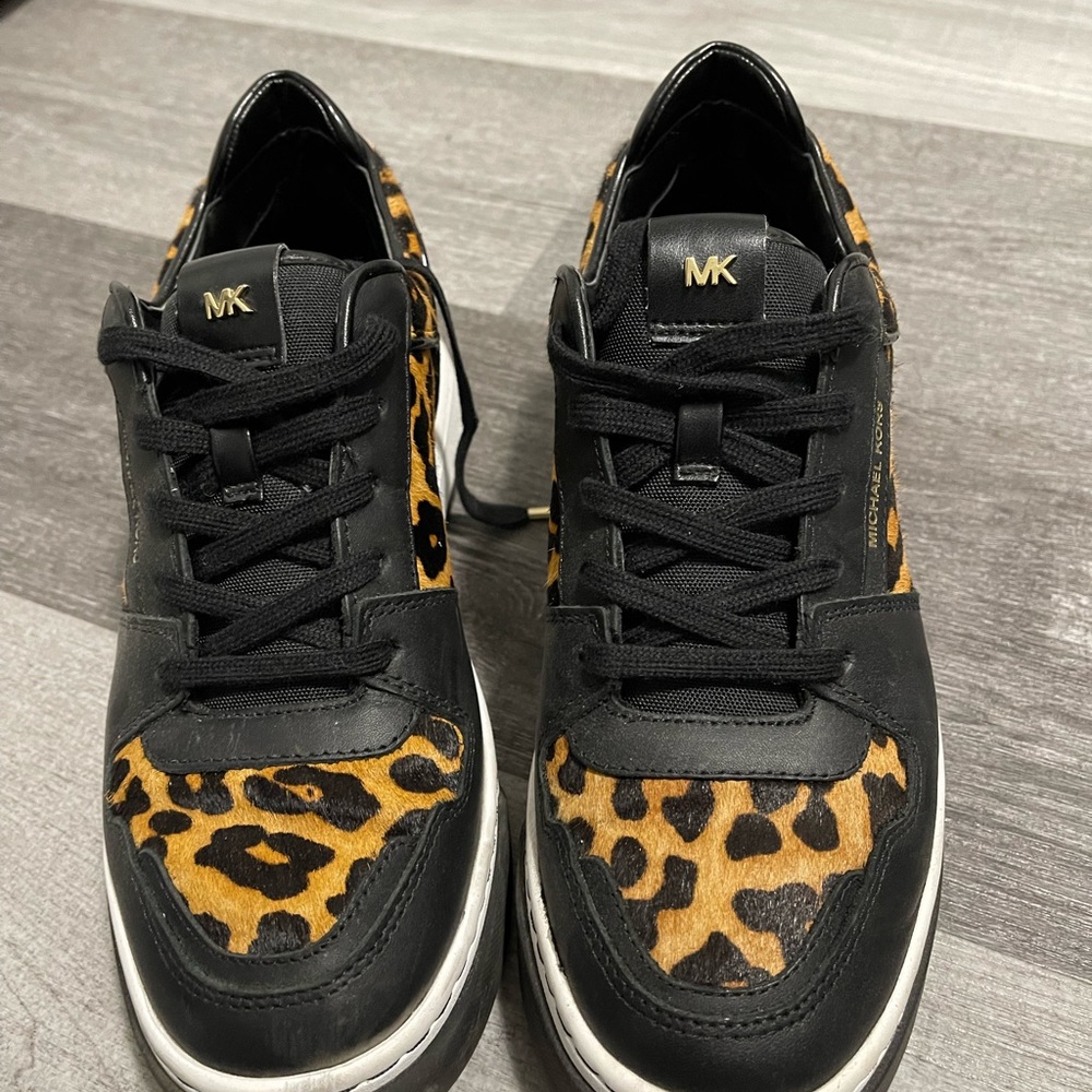 Lexi Leopard Print Calf Hair Sneaker